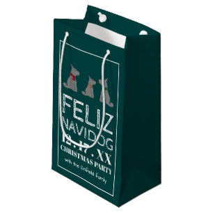 Bolsa De Regalo Pequeña Feliz Navidog, Navidades al estilo español
