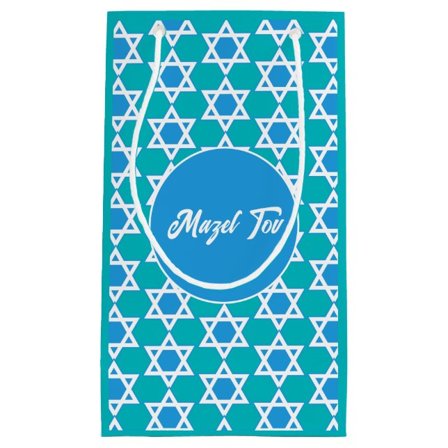 Bolsa De Regalo Pequeña Festividad judía "Mazel Tov" (Anverso)