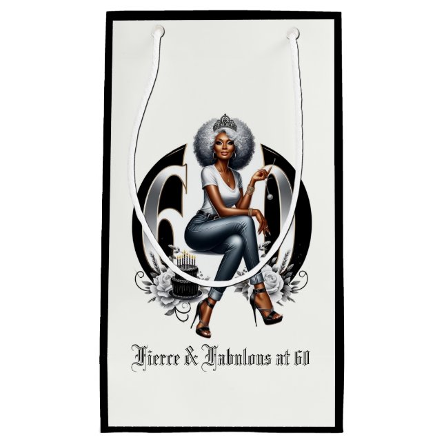 Bolsa De Regalo Pequeña Fierce & Fabulous at 60 (Anverso)