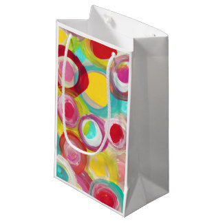Bolsa De Regalo Pequeña Fiesta abstracto de la pintura del círculo del