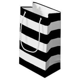 Bolsa De Regalo Pequeña Fiesta de boda moderna de rayas negras y blancas