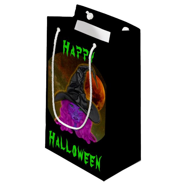 Bolsa De Regalo Pequeña Fiesta de Brujas de Halloween (Angulo Anverso)