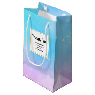 Bolsa De Regalo Pequeña Fiesta de cielo rosa y azul gradiente pastel graci