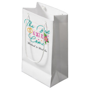 Bolsa De Regalo Pequeña Fiesta de compromiso de boda linda personalizable