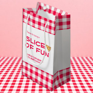 Bolsa De Regalo Pequeña Fiesta de Cumpleaños Infantil de Pizza