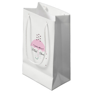 Bolsa De Regalo Pequeña Fiesta de duchas rosas y blancas con amor a la BRI