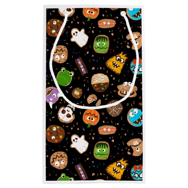 Bolsa De Regalo Pequeña Fiesta de Halloween Monster Cookie Fun (Reverso)