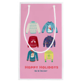 Bolsa De Regalo Pequeña Fiesta de Navidades de suéter feo de festividad re