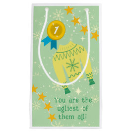 Bolsa De Regalo Pequeña Fiesta de Navidades de suéter feo de festividad re