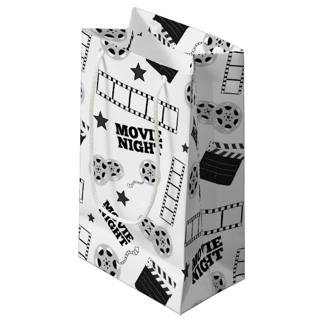 Bolsa De Regalo Pequeña Fiesta de noche de películas en blanco negro (Angulo Anverso)