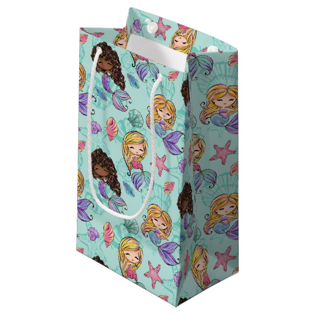 Bolsa De Regalo Pequeña fiesta de sirena adorable (Angulo Anverso)