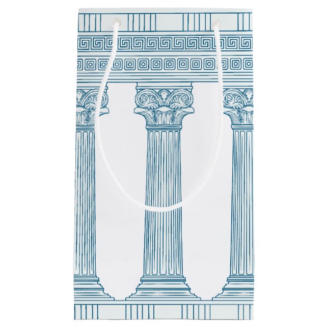 Bolsa De Regalo Pequeña Fiesta de toga con patrón de meandro griego y colu (Anverso)