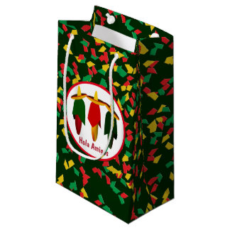 Bolsa De Regalo Pequeña Fiesta mexicana 3 amigos pimientos calientes