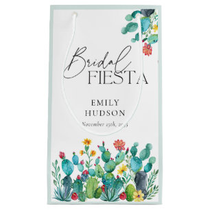 Bolsa De Regalo Pequeña Fiesta Mexicana de Cactus para Despedida de Solter