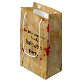 Bolsa De Regalo Pequeña Fiesta rojo de Halloween de la salpicadura de la