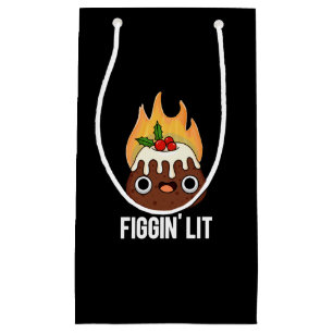 Bolsa De Regalo Pequeña Figgin Lit Funny Figgy Pudding Pun Dark BG