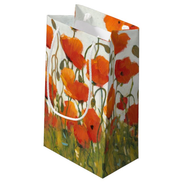 Bolsa De Regalo Pequeña Filas de Poppies I (Angulo reverso)