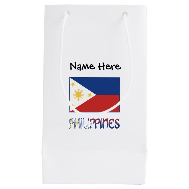 Bolsa De Regalo Pequeña Filipinas: Bandera filipina personalizada (Anverso)