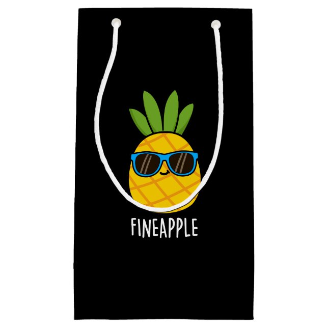Bolsa De Regalo Pequeña Fineapple Funny Pineapple Pun Dark BG (Anverso)