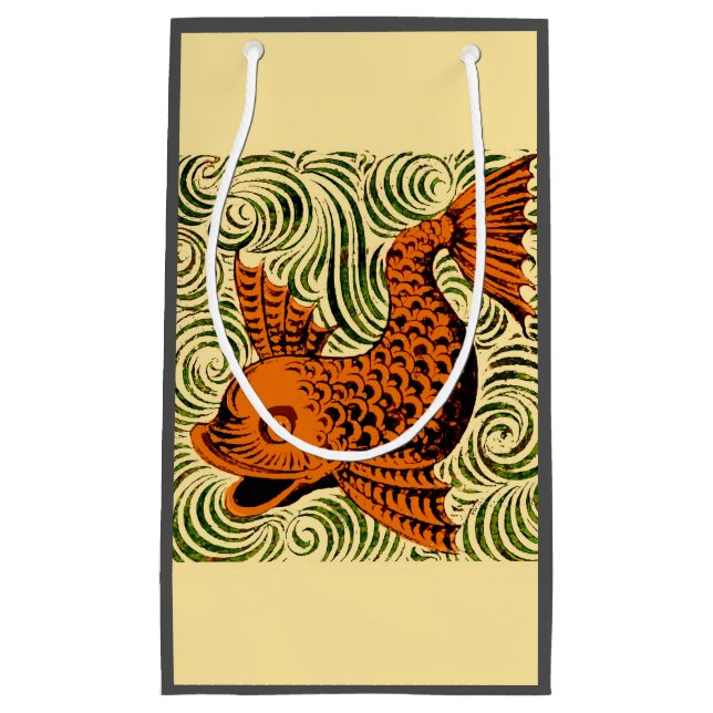 Bolsa De Regalo Pequeña Fish Antiguo Tile Antiguo arte (Anverso)
