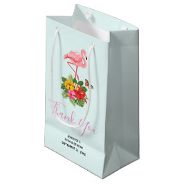 Bolsa De Regalo Pequeña Flamingo rosa e Hibiscus Fancy Gracias