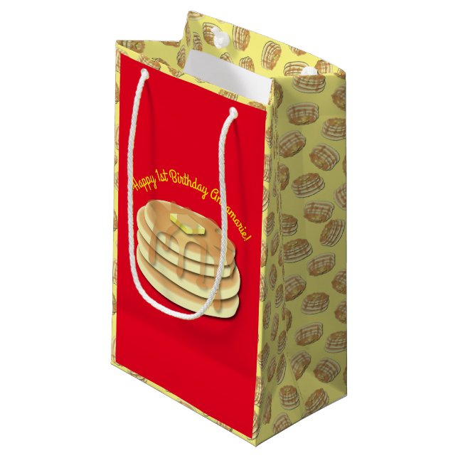 Bolsa De Regalo Pequeña Flapjack del partido de cumpleaños del panqueque C (Angulo Anverso)