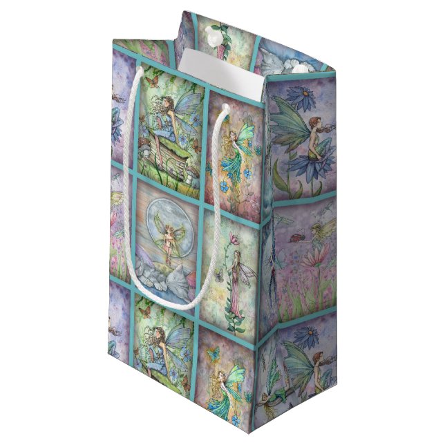 Bolsa De Regalo Pequeña Flor acuarela Fantasía arte (Angulo Anverso)