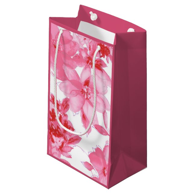 Bolsa De Regalo Pequeña Flor artificial rosa (Angulo Anverso)