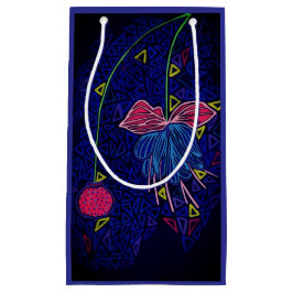 Bolsa De Regalo Pequeña Flor azul y rosa