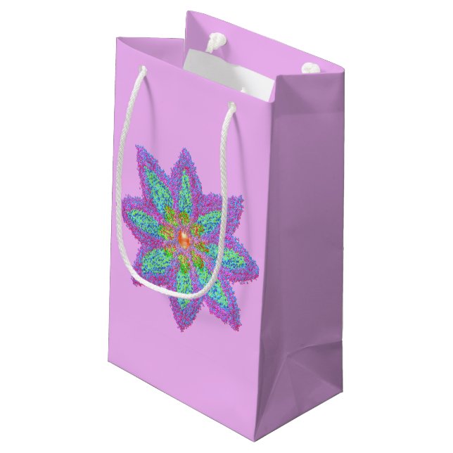 Bolsa De Regalo Pequeña Flor colorida abstracta Eid (Angulo reverso)