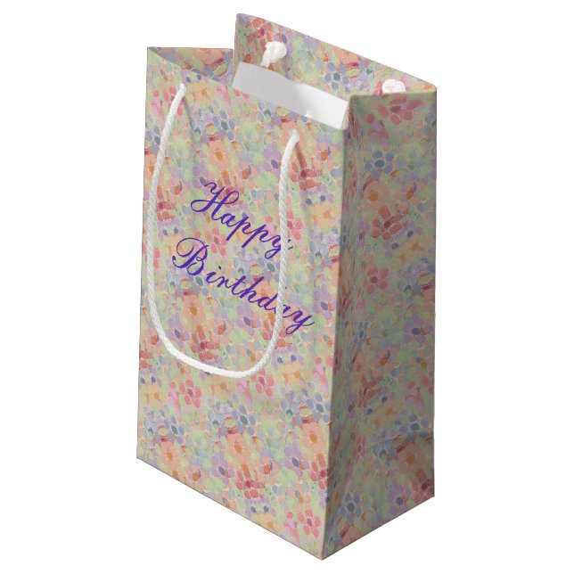 Bolsa De Regalo Pequeña Flor de color púrpura (Angulo reverso)