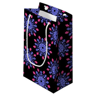 Bolsa De Regalo Pequeña Flor de neón azul y rojo