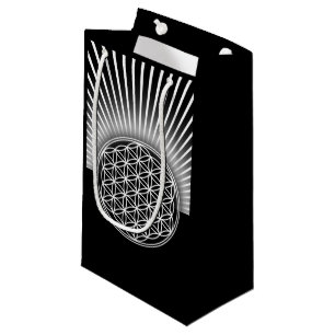 Bolsa De Regalo Pequeña Flor de vida / Blume des Lebens - rayos blancos II
