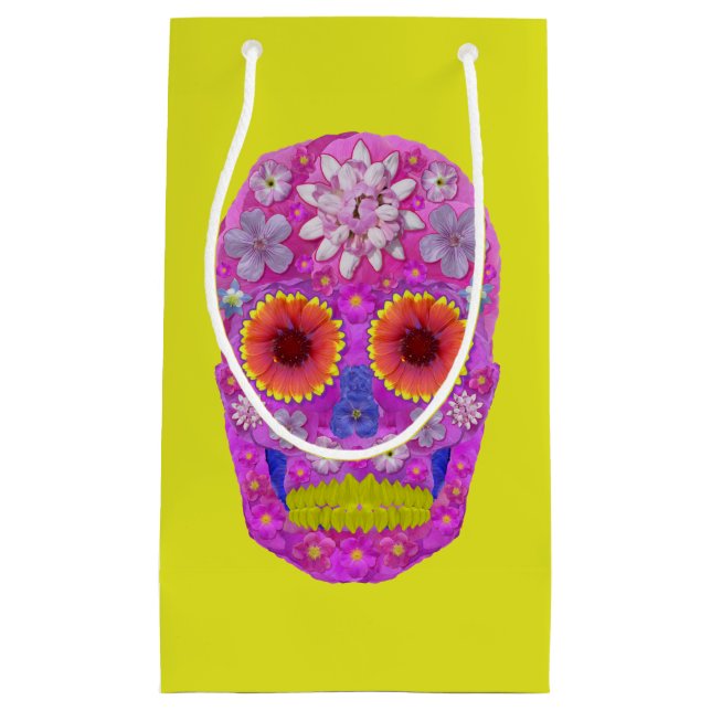 Bolsa De Regalo Pequeña Flor Skull 2 (Anverso)