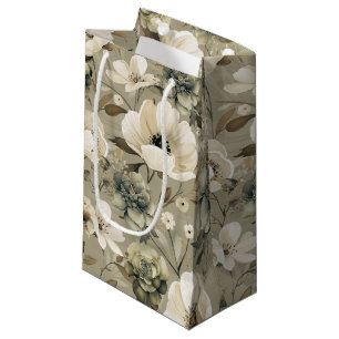 Bolsa De Regalo Pequeña Flor Verde Sabrosa Y Crema