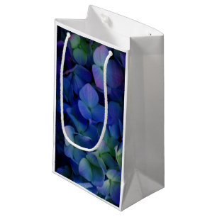 Bolsa De Regalo Pequeña Flor violeta púrpura rosa azul horangeas floral