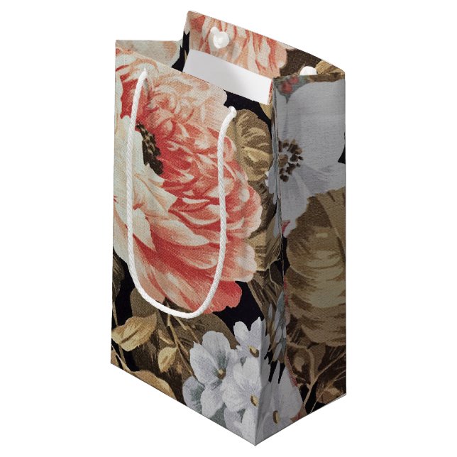 Bolsa De Regalo Pequeña Floral anticuada (Angulo Anverso)