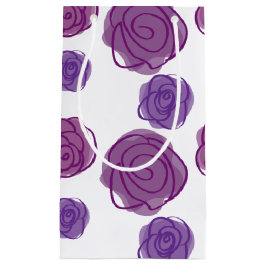 Bolsa De Regalo Pequeña Floral Púrpura
