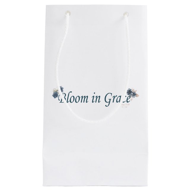 Bolsa De Regalo Pequeña Florece en Gracia  (Anverso)