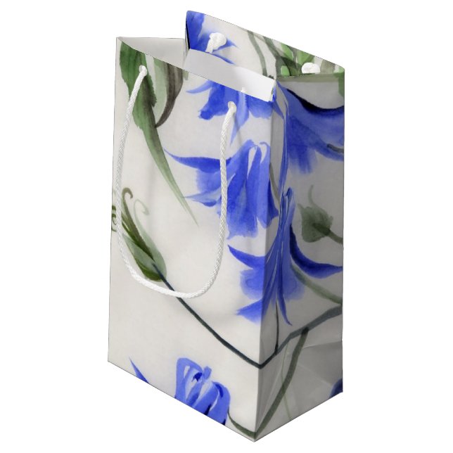 Bolsa De Regalo Pequeña Flores azules (Angulo reverso)