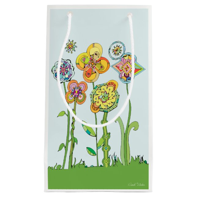 Bolsa De Regalo Pequeña Flores caprichosas (Anverso)
