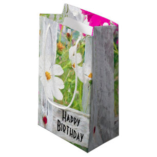 Bolsa De Regalo Pequeña Flores Cosmos De Cumpleaños En La Vecina