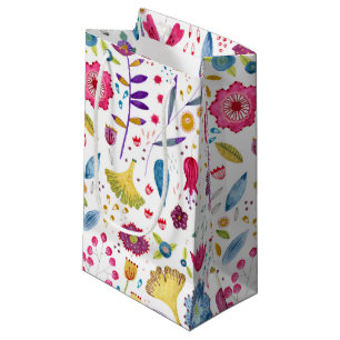 Bolsa De Regalo Pequeña Flores de Seto Acuarela