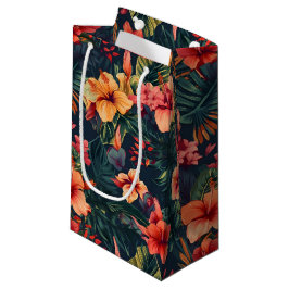Bolsa De Regalo Pequeña Flores Hibiscus, Patrón Floral Tropical