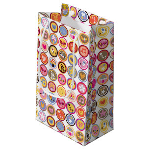 Bolsa De Regalo Pequeña flores lindas, pájaros, modelo de los corazones