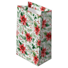 Bolsa De Regalo Pequeña Flores navidades