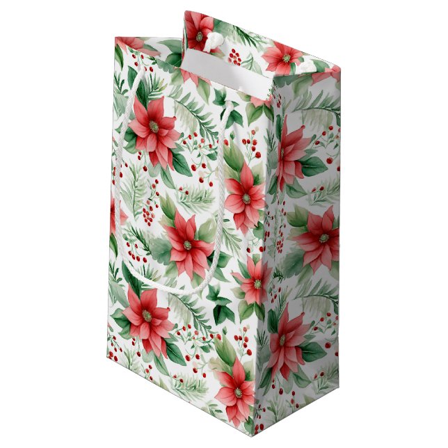 Bolsa De Regalo Pequeña Flores navidades (Angulo reverso)