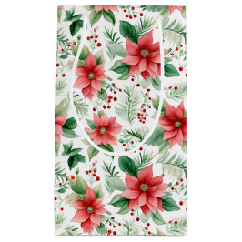 Bolsa De Regalo Pequeña Flores navidades