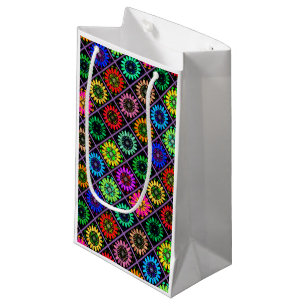 Bolsa De Regalo Pequeña Flores radiantes abstractas con floraciones surrea