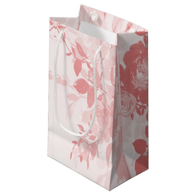 Bolsa De Regalo Pequeña Flores rosas negras (Angulo Anverso)